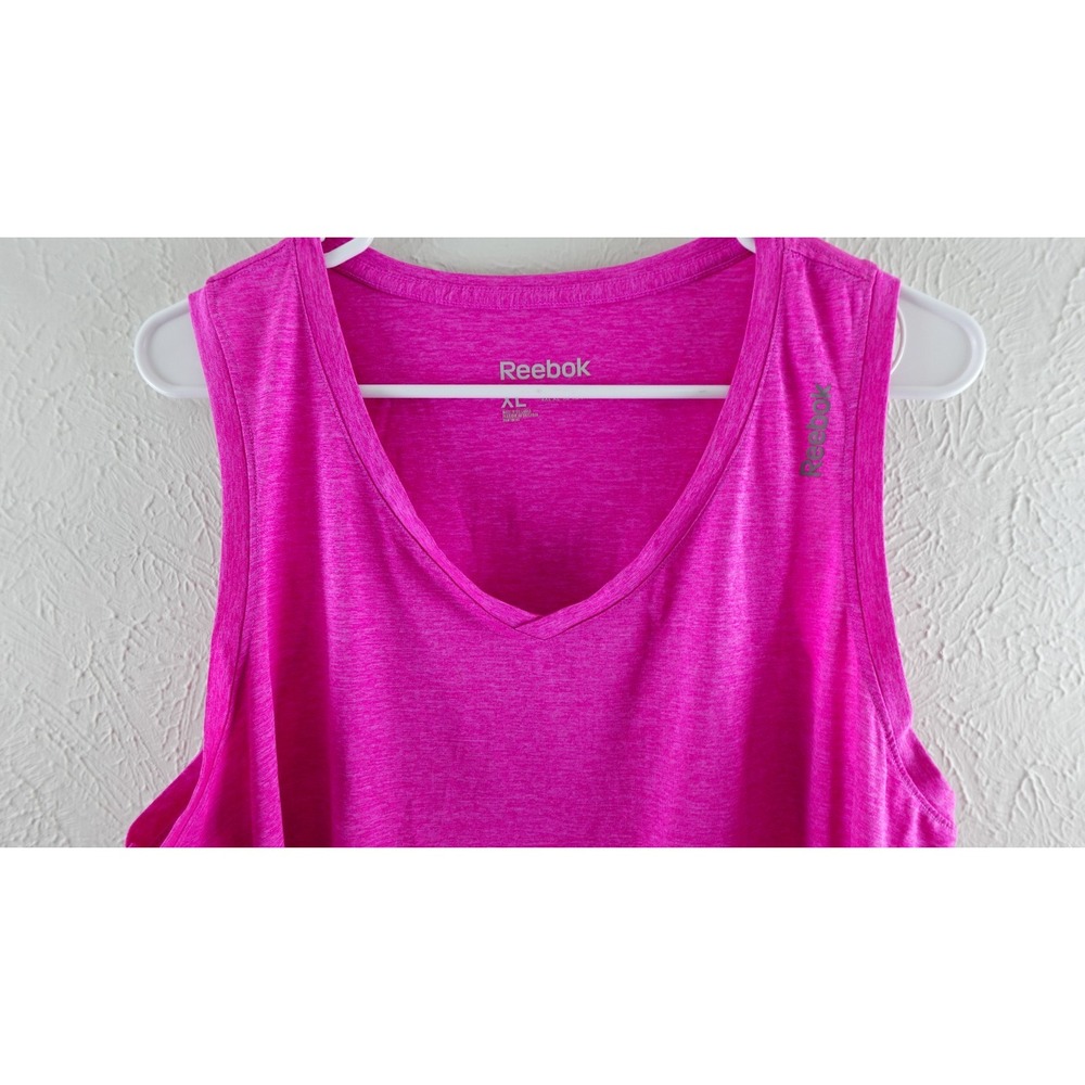 Reebok Tank Womens S XL Pink Basic Mesh Inset Racerback Speedwick Running Top - Picture 2 of 12